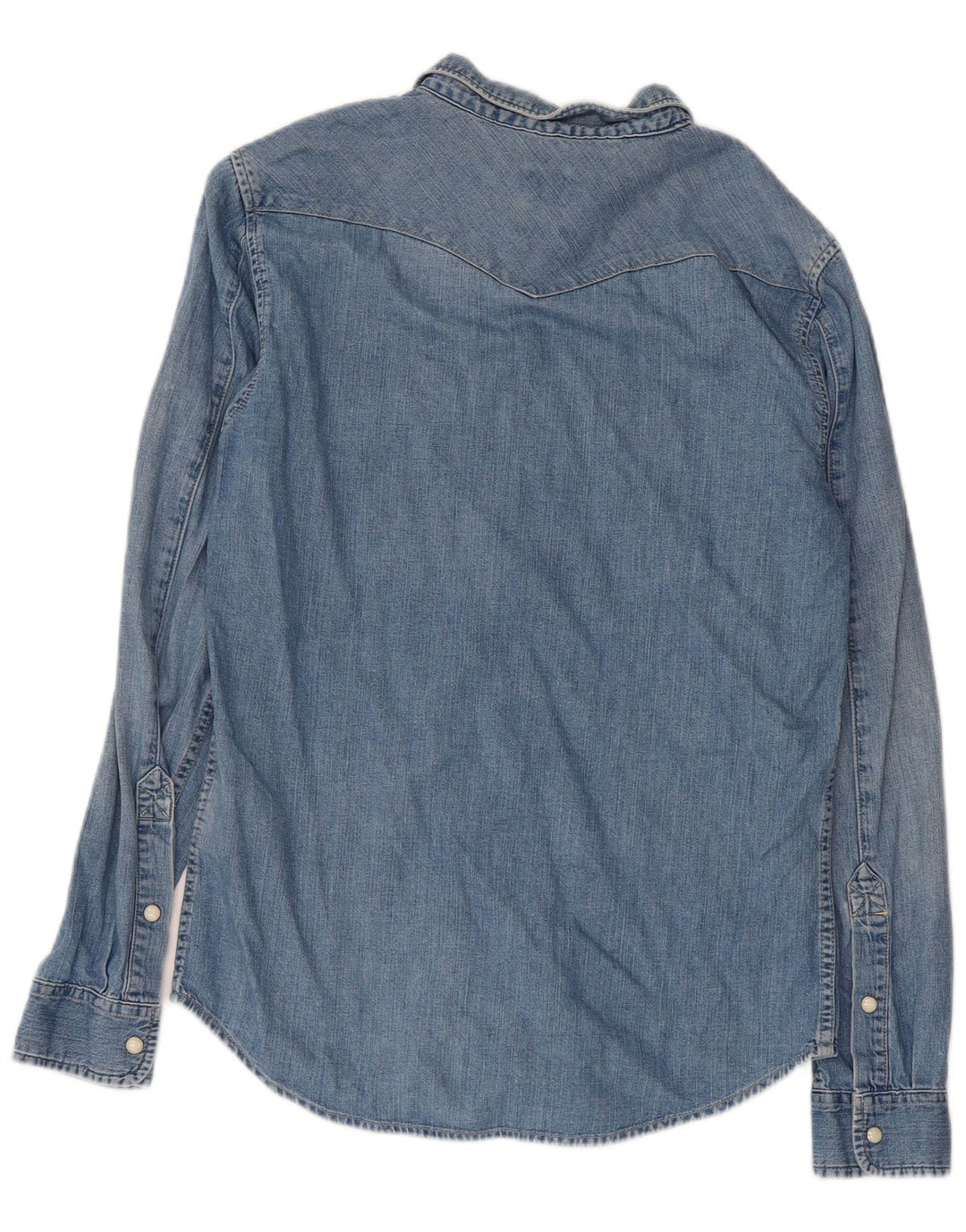 Camicia di jeans da uomo LEE in cotone blu medio