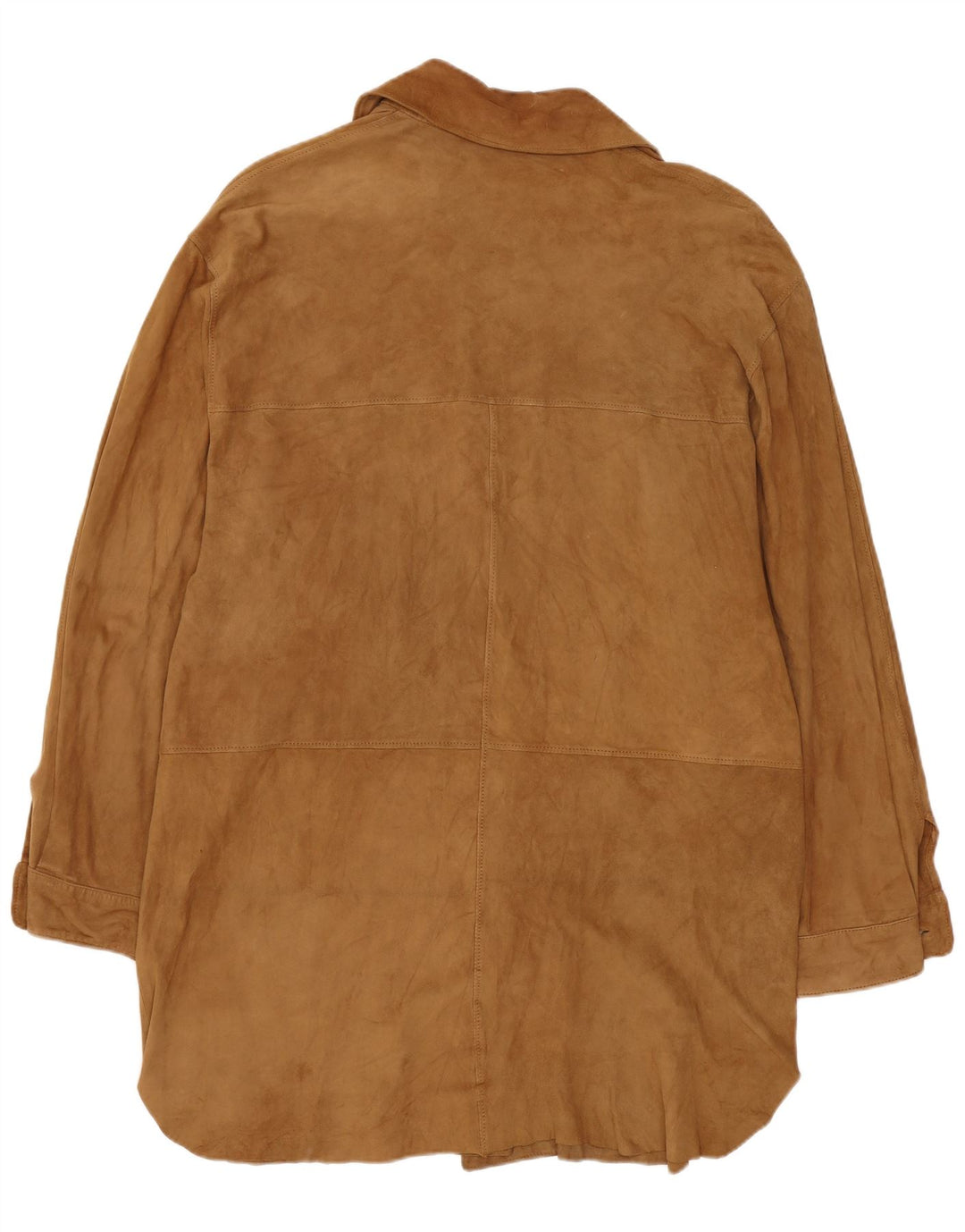 Soprabito vintage da donna in pelle scamosciata IT 42 in pelle beige medio