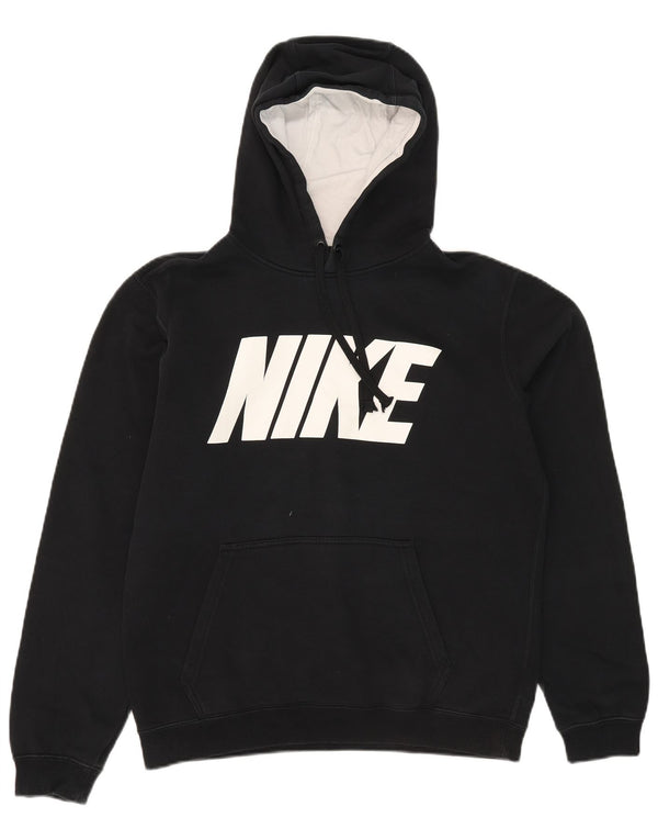 Felpa con cappuccio grafica Nike da uomo in cotone nero medio