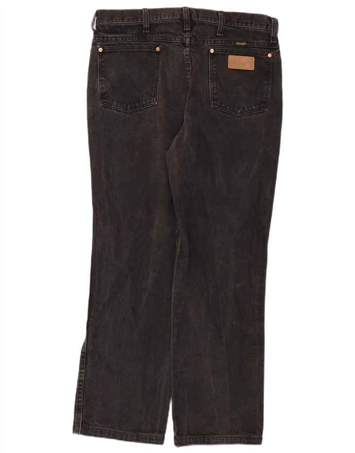 Jeans dritti da uomo Wrangler W34 L29 cotone nero