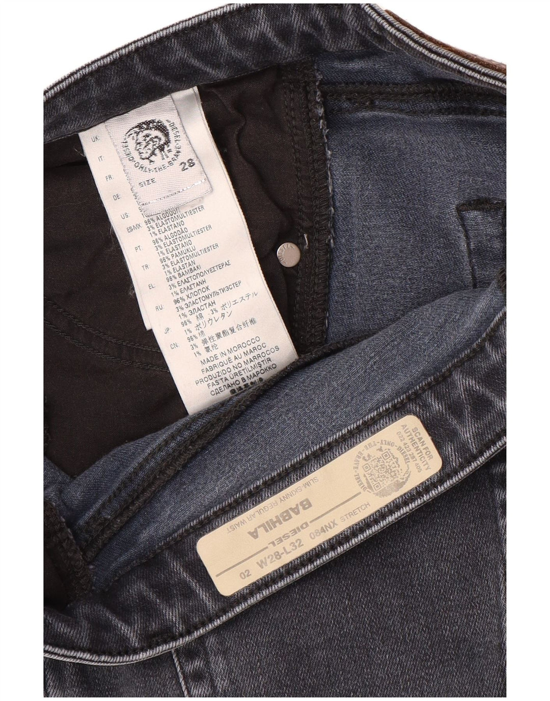 Jeans skinny slim Babhila da donna Diesel W28 L28 cotone blu