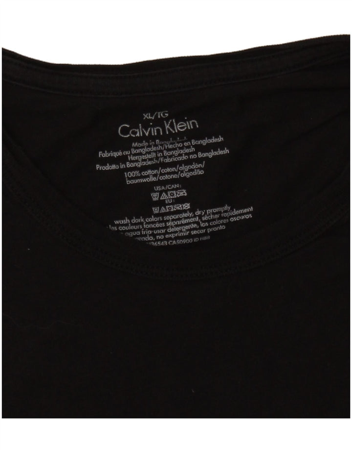 CALVIN KLEIN T-shirt da uomo Top XL in cotone nero