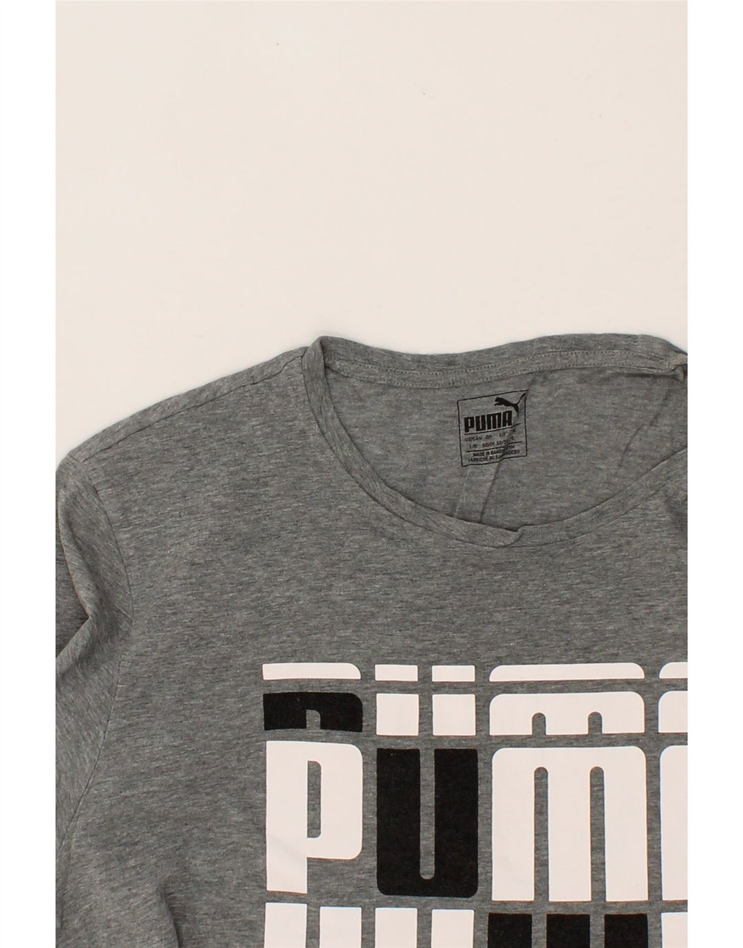 PUMA Mens Graphic T-Shirt Top Large Grey Cotton Vintage Puma and Second-Hand Puma from Messina Hembry 