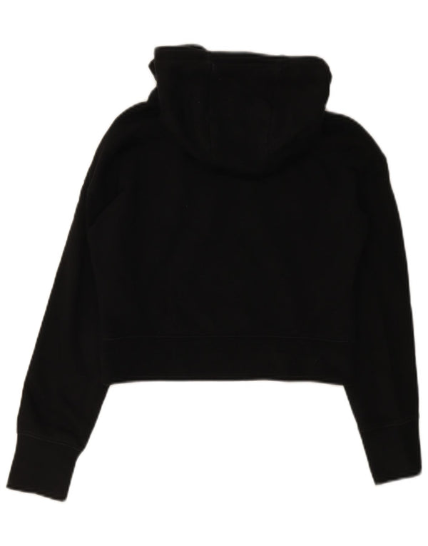 Felpa con cappuccio grafica Nike per ragazze, 10-11 anni, cotone nero medio