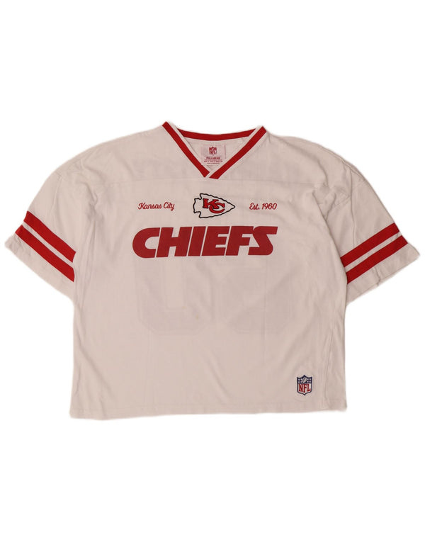 PULL & BEAR Womens Kansas City Crop Graphic T-Shirt Top UK 10 Small White