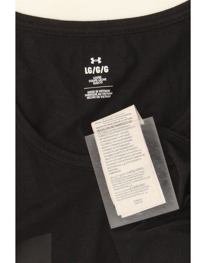 Canottiera grafica da uomo Under Armour grande in cotone nero