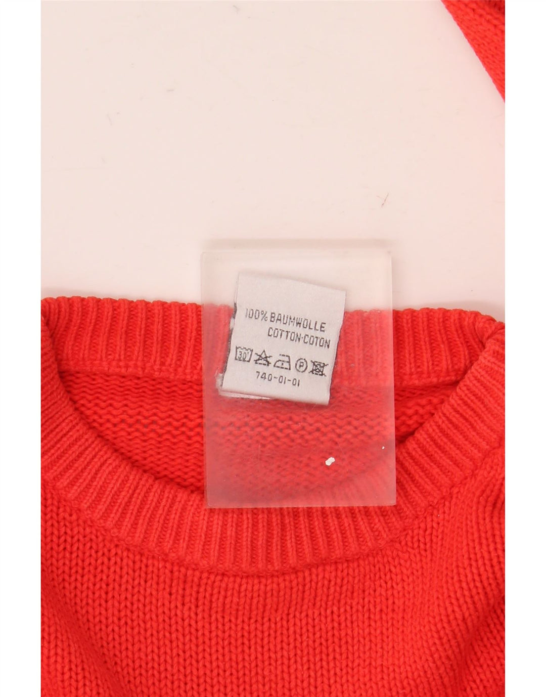Maglione maglione girocollo da uomo Puma piccolo cotone rosso