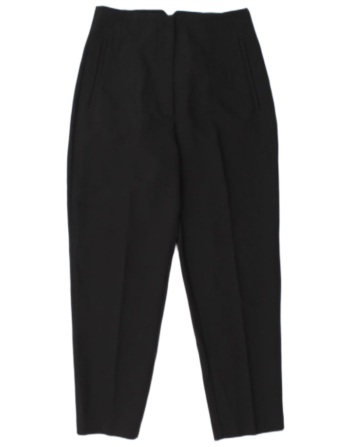 Pantaloni chino affusolati da donna ZARA medi W28 L26 poliestere nero