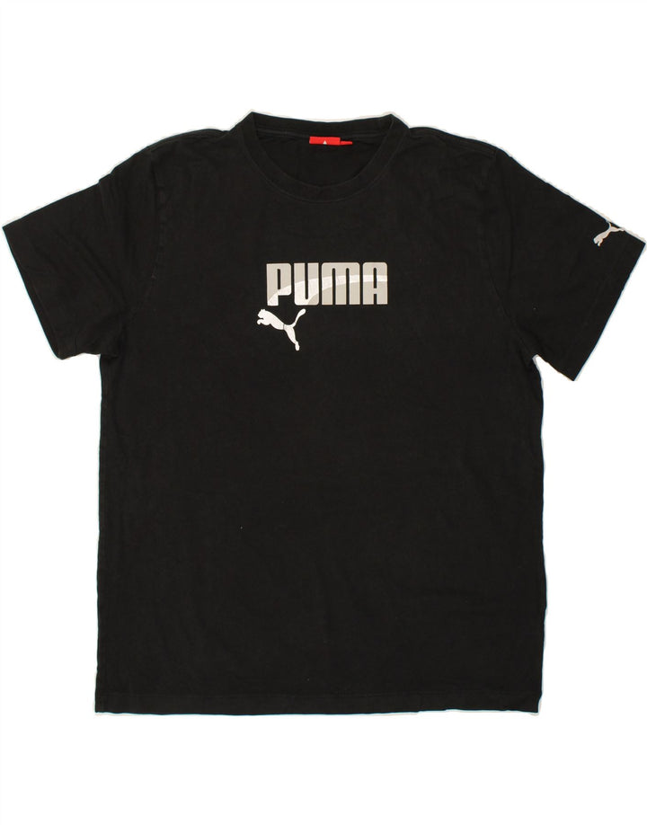 PUMA Mens Graphic T-Shirt Top Large Black Vintage Puma and Second-Hand Puma from Messina Hembry 