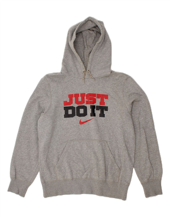 NIKE Mens Graphic Hoodie Jumper Medium Grey Cotton Vintage Nike and Second-Hand Nike from Messina Hembry 