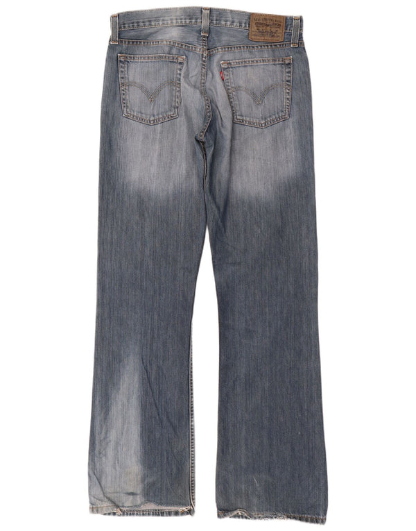 Levi's Mens 527 Acid Wash Bootcut Jeans W33 L34 Blue Cotton