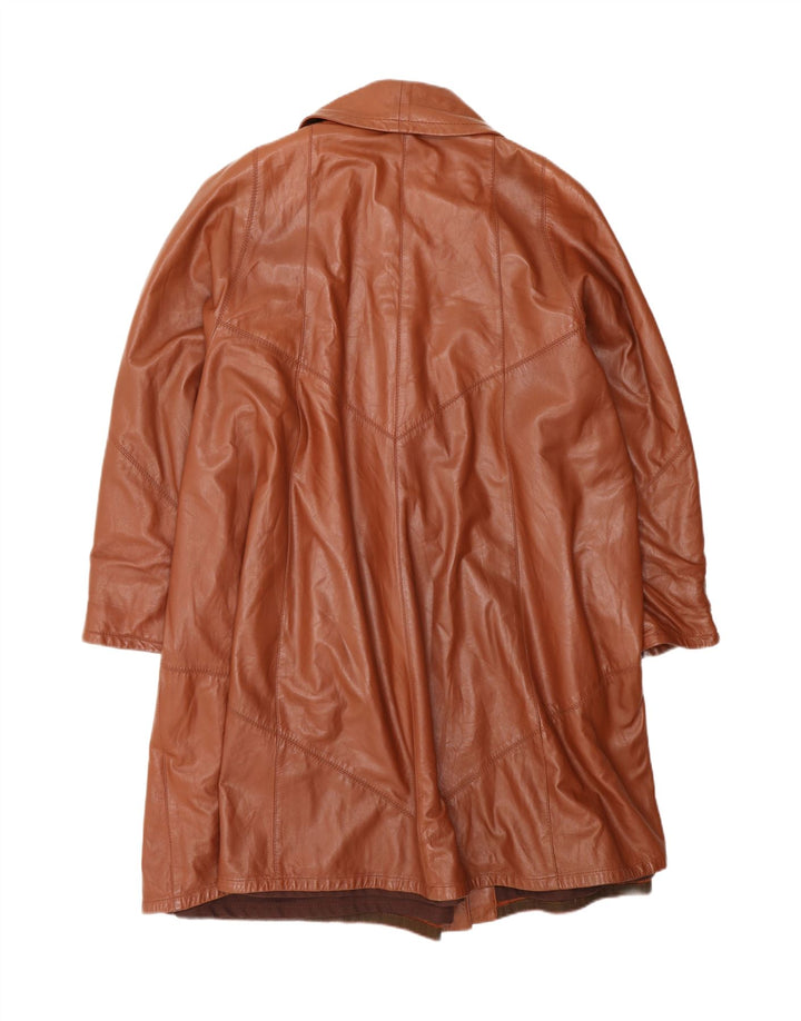Cappotto oversize doppiopetto vintage da donna IT 46 grande marrone