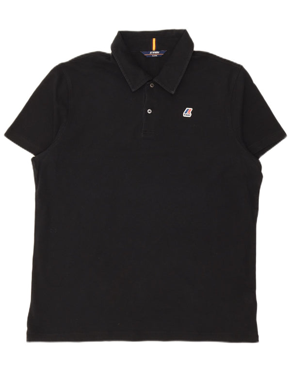 Polo K-WAY da uomo XL in cotone nero