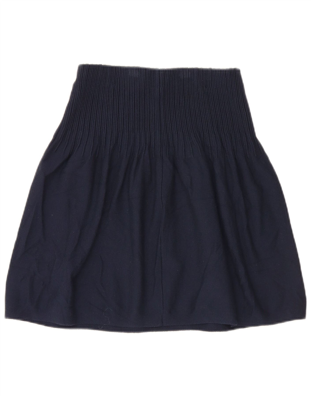 Gonna a trapezio da donna in maglia Massimo Dutti piccola W26 in viscosa blu navy