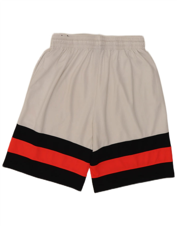 Pantaloncini sportivi Jordan da uomo, poliestere color block bianco medio