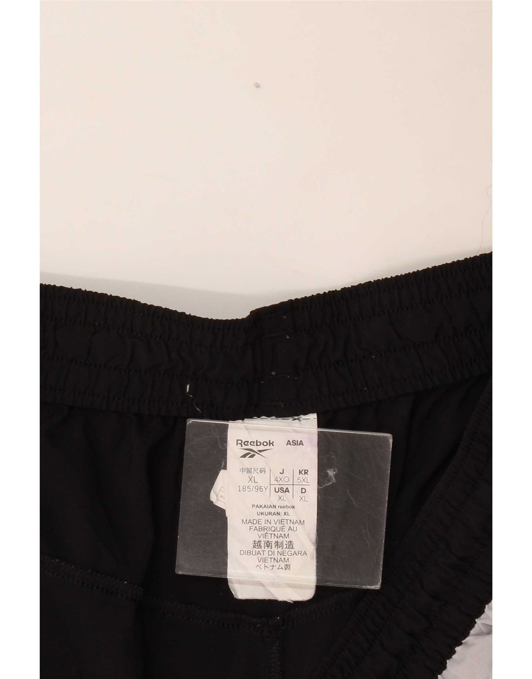 Pantaloncini sportivi Reebok da uomo con grafica XL, poliestere color block nero