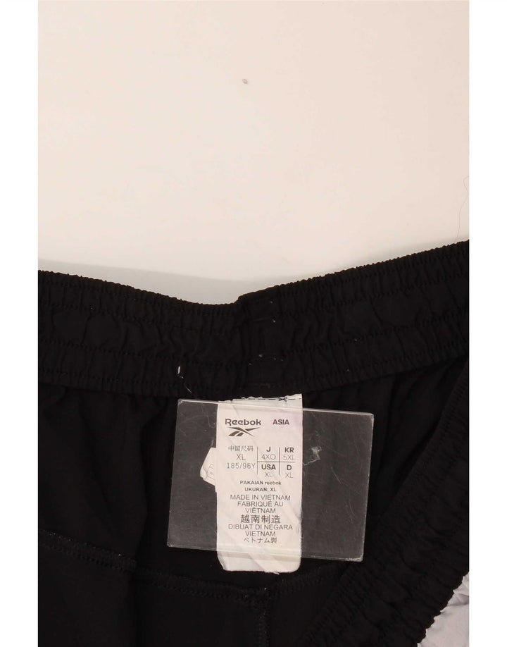 Pantaloncini sportivi Reebok da uomo con grafica XL, poliestere color block nero