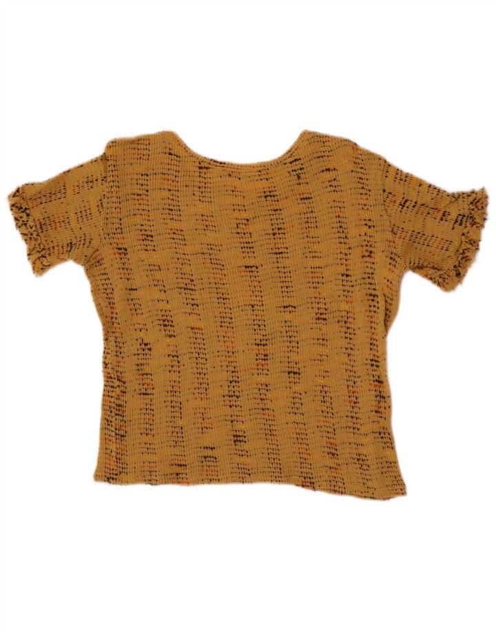 Top corto in camicetta corta da donna Zara UK 10 piccolo beige a righe