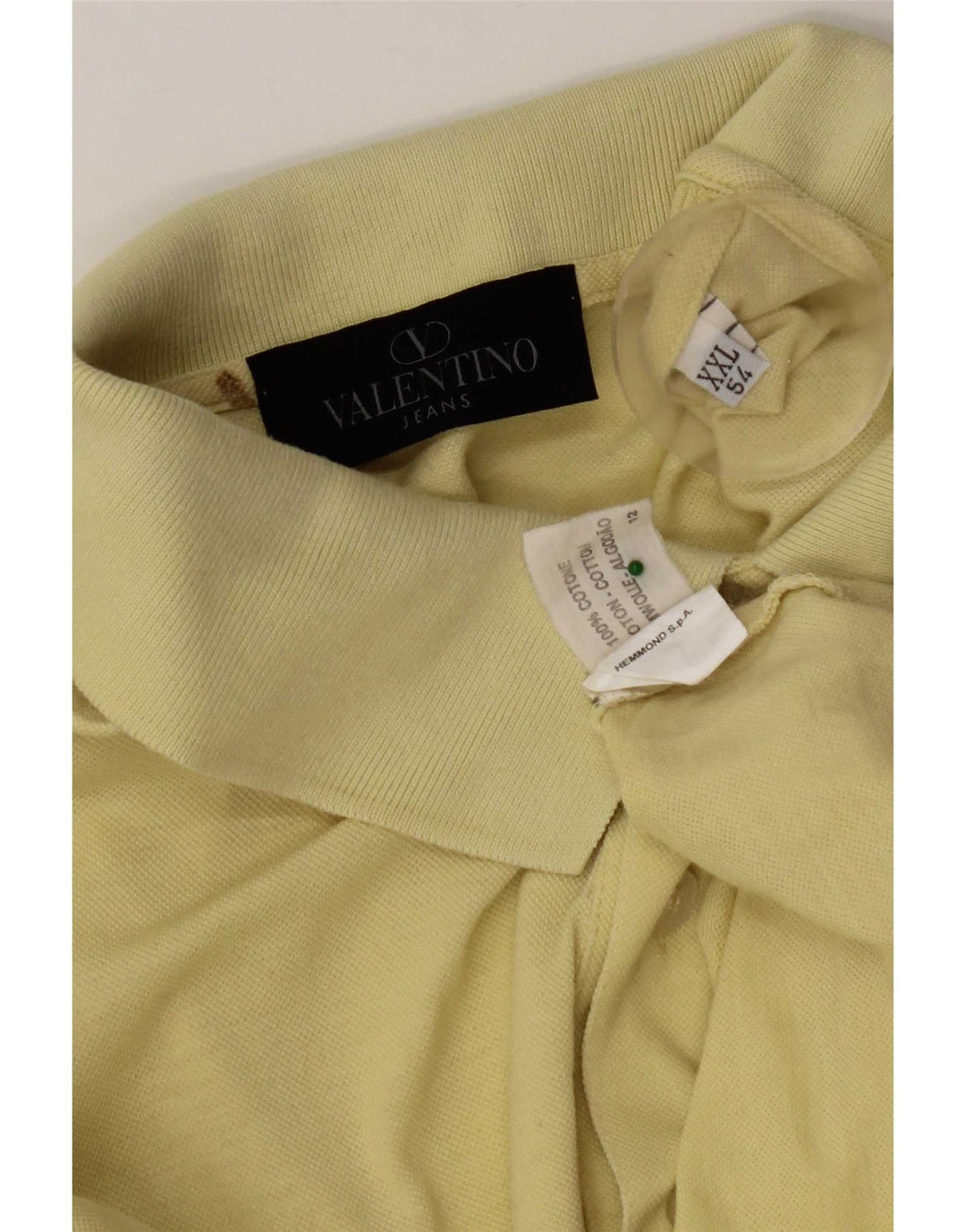 Polo Valentino Uomo IT 54 2XL Gialla