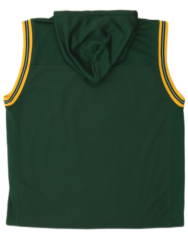 Reebok Uomo Green Bay Packers Canottiera grafica con cappuccio piccola in cotone