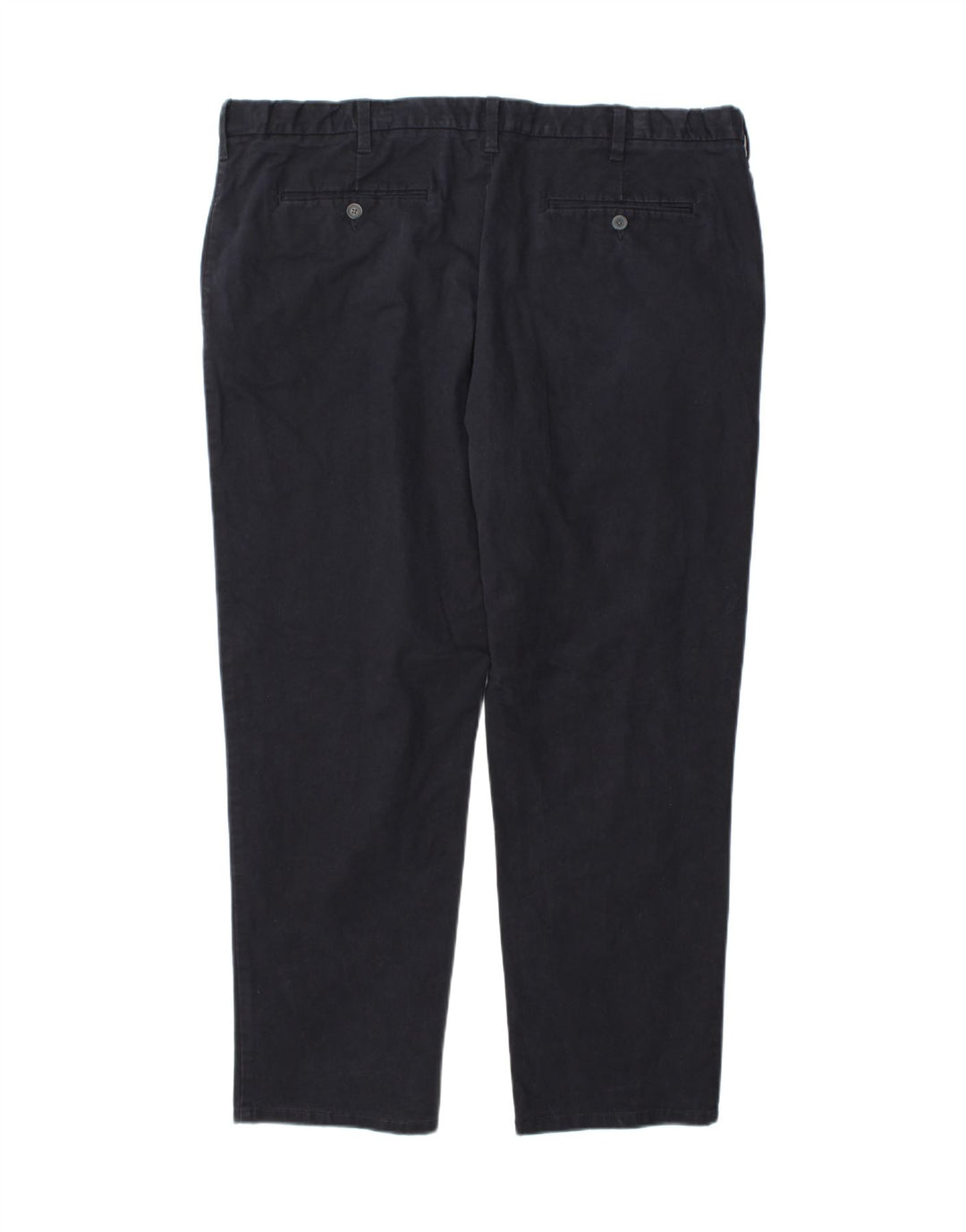MARKS & SPENCER Mens Regular Straight Chino Trousers W42 L31 Navy Blue Vintage Marks & Spencer and Second-Hand Marks & Spencer from Messina Hembry 
