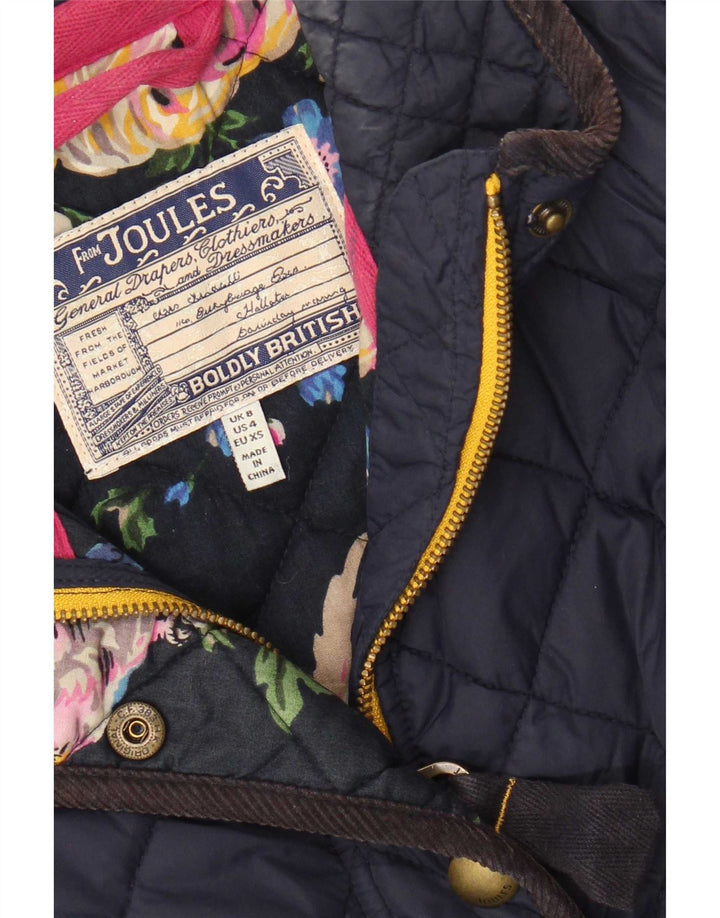 Giacca trapuntata da donna Joules UK 8 Small Blu Navy in poliammide