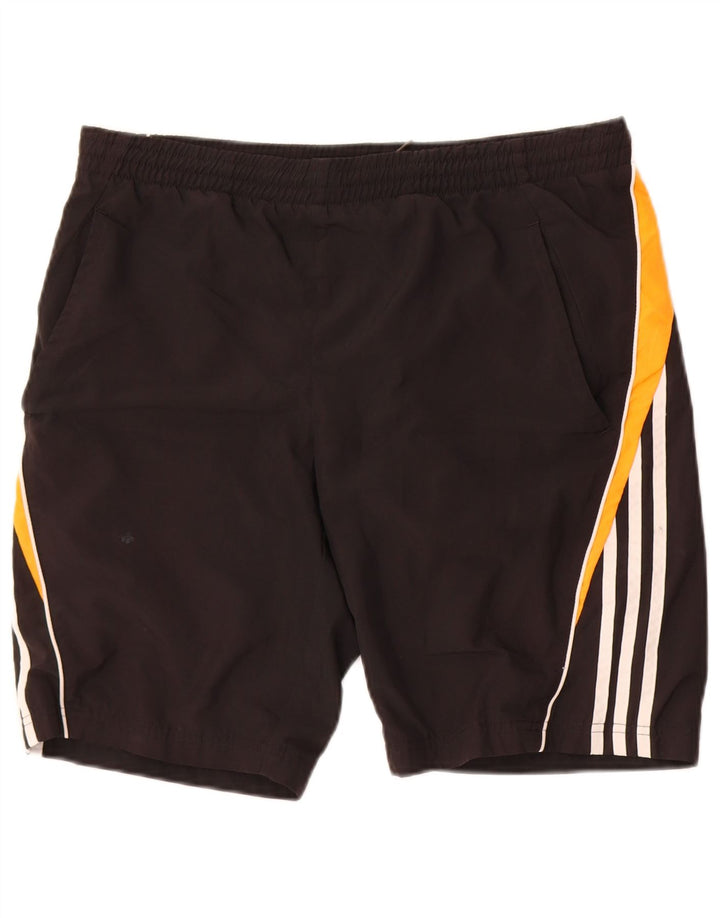 Pantaloncini sportivi Adidas da ragazzo 12-13 anni Poliestere color block nero