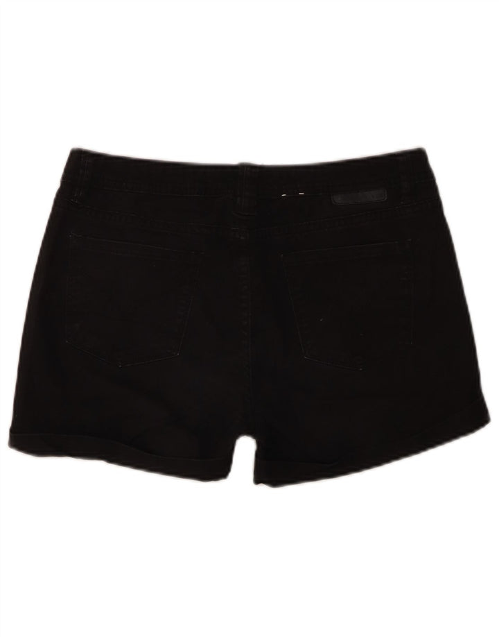 Pantaloncini di jeans da donna Calvin Klein US 8 Medium W28 Cotone nero