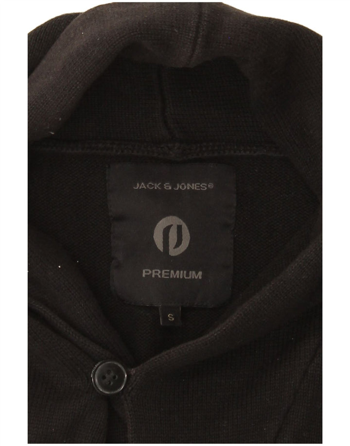 Maglione cardigan da uomo Jack & Jones piccolo nero