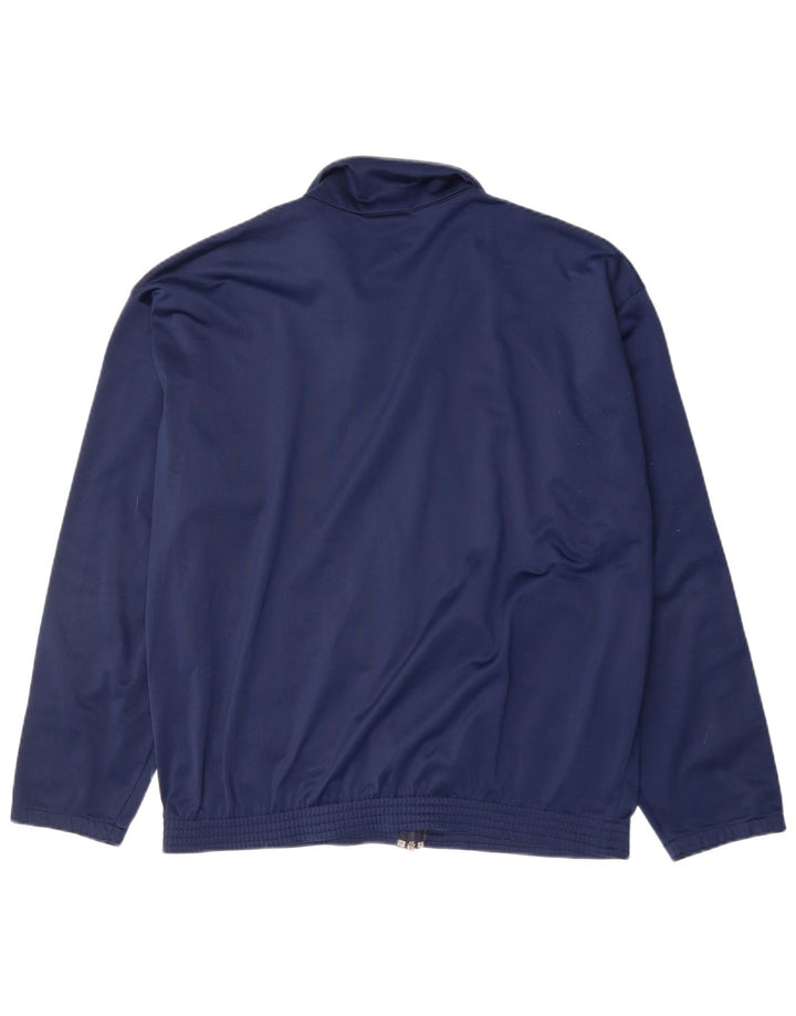 Giacca da ginnastica grafica da uomo Asics XL in poliestere blu navy