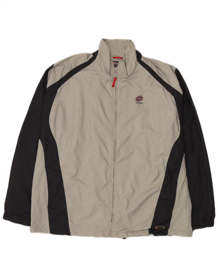 Giacca da tuta da uomo Lotto 3XL Poliestere color block grigio