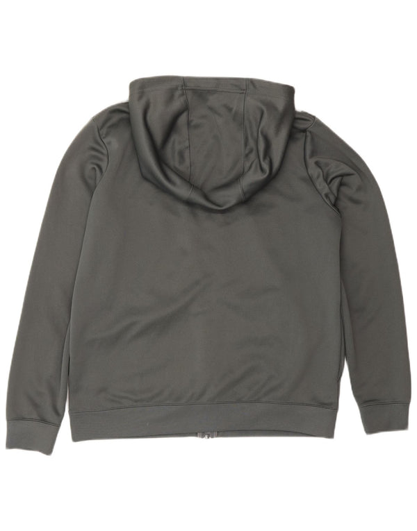 Felpa con cappuccio e zip Nike da bambino, 13-14 anni, XL, in poliestere color block grigio