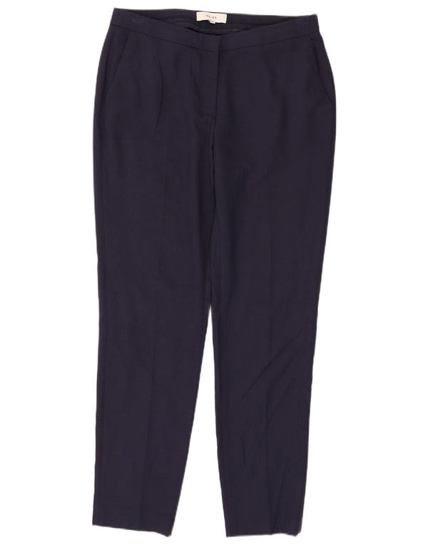 Pantaloni chino slim fit da donna Reiss UK 12 medi W32 L29 viscosa blu navy