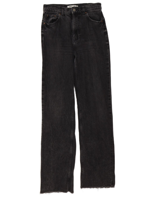 Zara Womens Straight Jeans EU 36 Small W26 L33 Grey Cotton