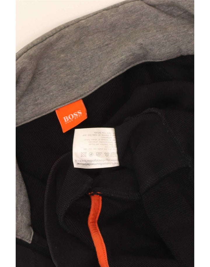 Giacca da tuta da uomo Hugo Boss 2XL in cotone color block nero