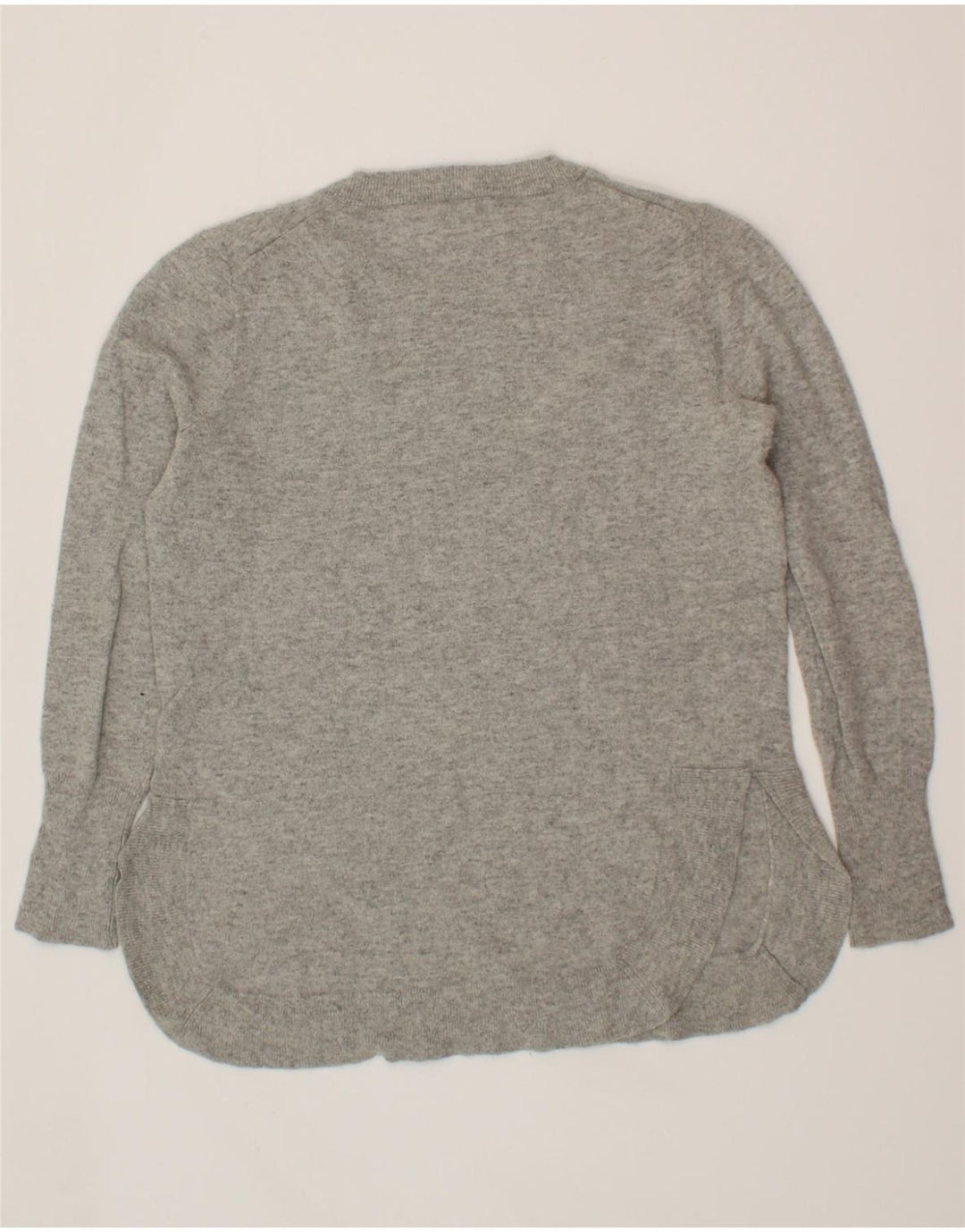 J. CREW Womens Crew Neck Jumper Sweater UK 10 Small Grey Cotton Vintage J. Crew and Second-Hand J. Crew from Messina Hembry 