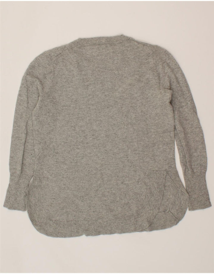 J. CREW Womens Crew Neck Jumper Sweater UK 10 Small Grey Cotton Vintage J. Crew and Second-Hand J. Crew from Messina Hembry 