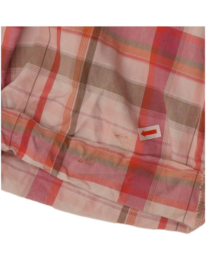 Pantaloncini chino da donna EDDIE BAUER US 6 medi W32 cotone a quadri rosa