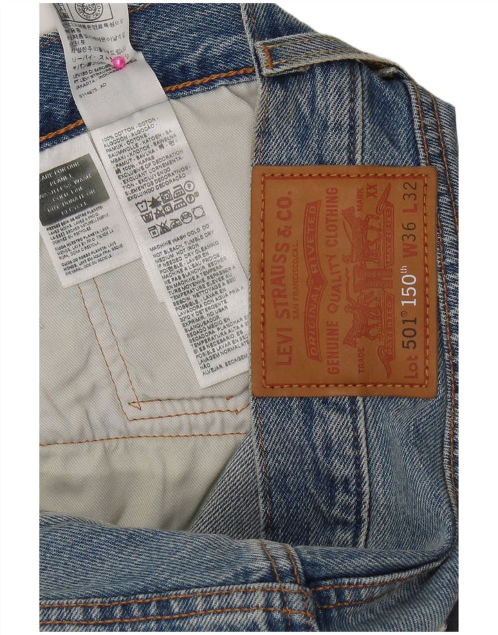 Levi's Uomo 501 Jeans dritti W36 L32 Cotone patchwork blu