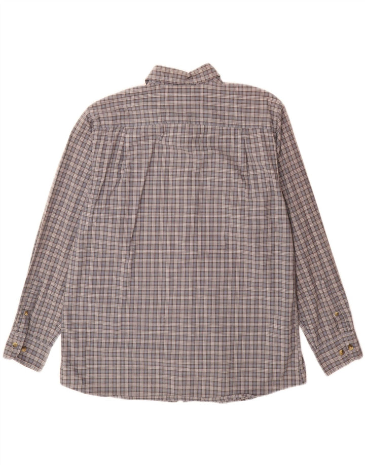 Camicia da uomo Dockers in cotone a quadri grigi grandi