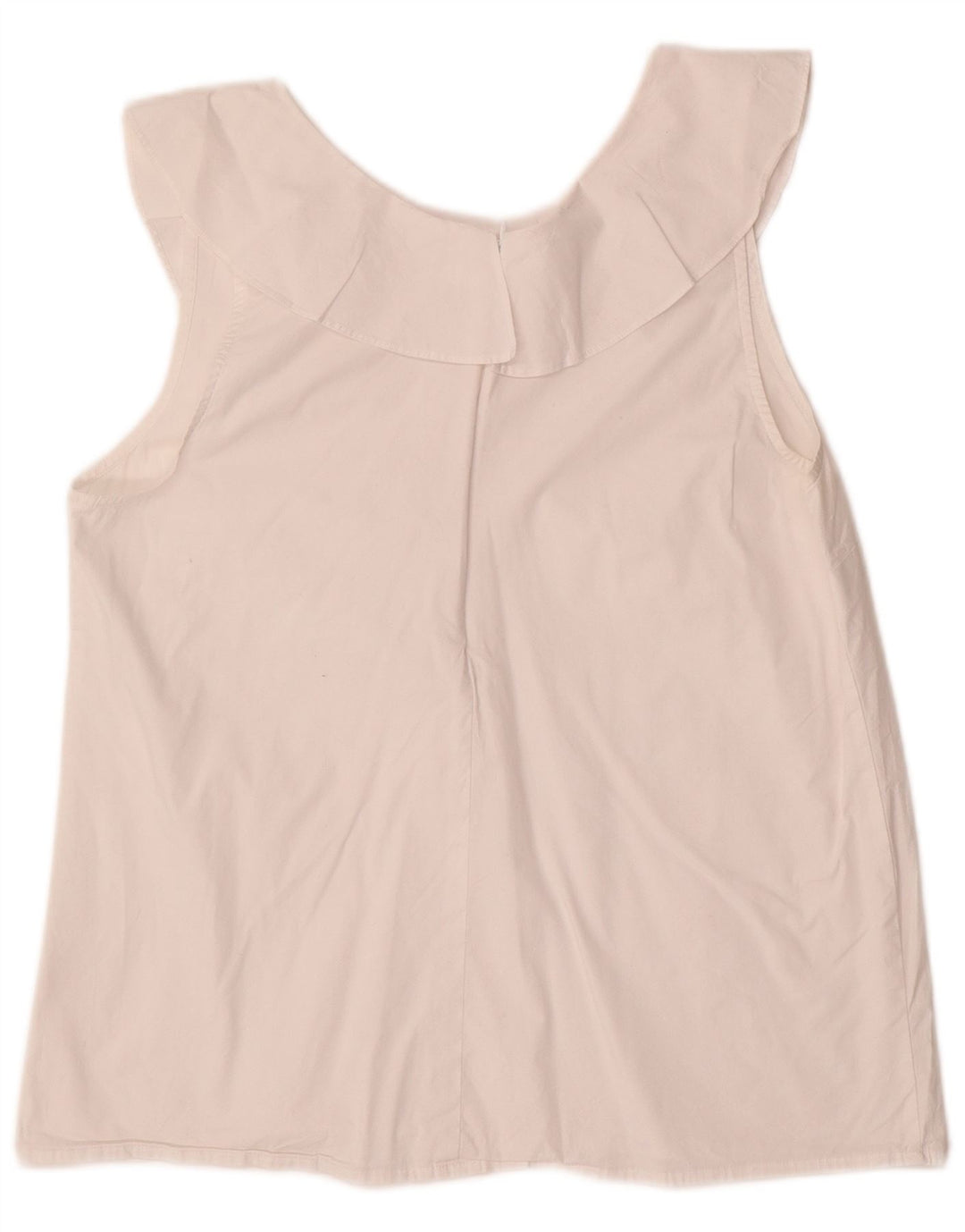 J. Crew Camicetta senza maniche da donna Top US 10 Large Cotone bianco