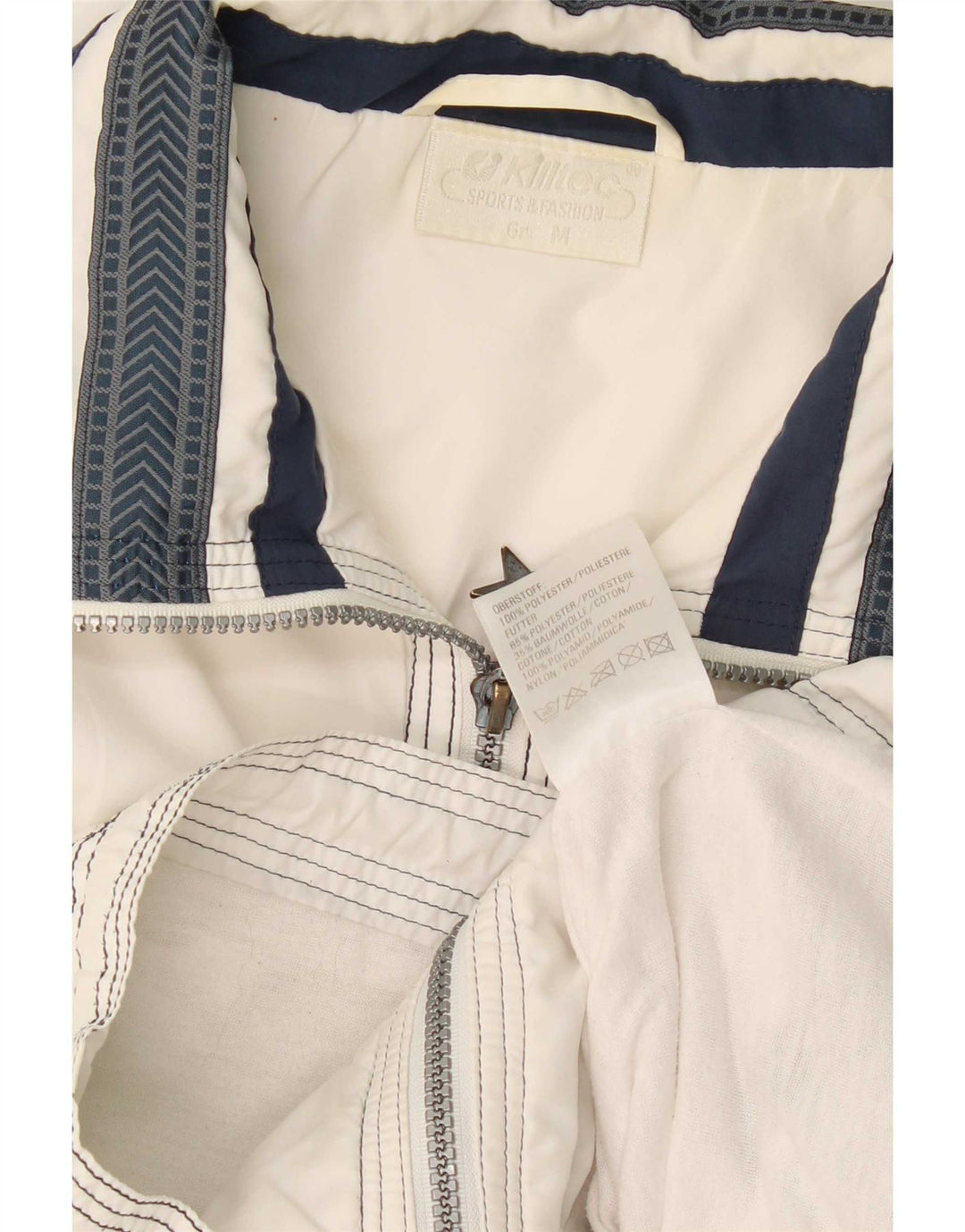 Gilet da uomo Killtec UK 38 poliestere a righe bianche medie