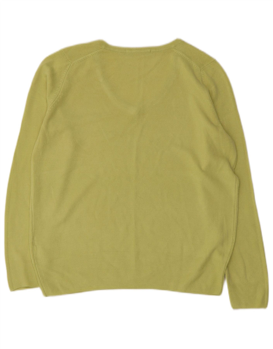 MARKS & SPENCER Maglione oversize da donna con scollo a V UK 10 Piccolo Verde