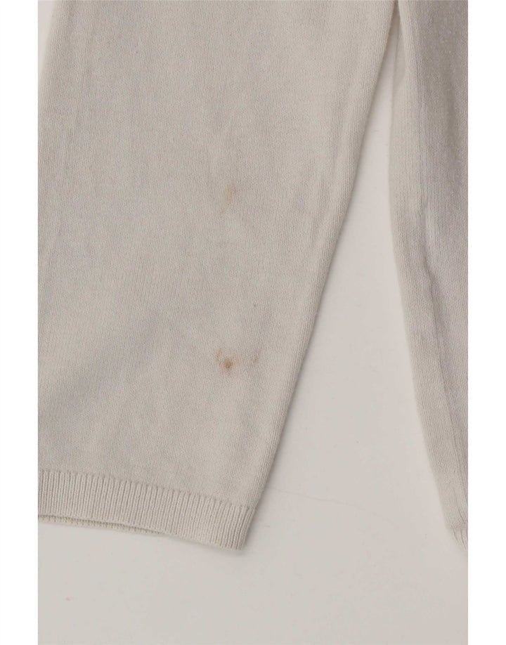 Maglione maglione con scollo a V da donna Tommy Hilfiger UK 14 bianco medio