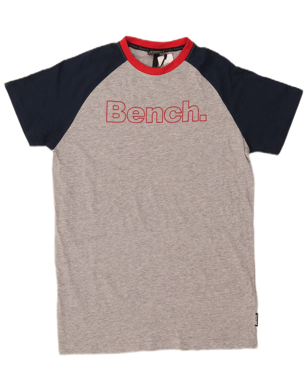 T-shirt grafica BENCH per ragazzi, 12-13 anni, in cotone color block grigio