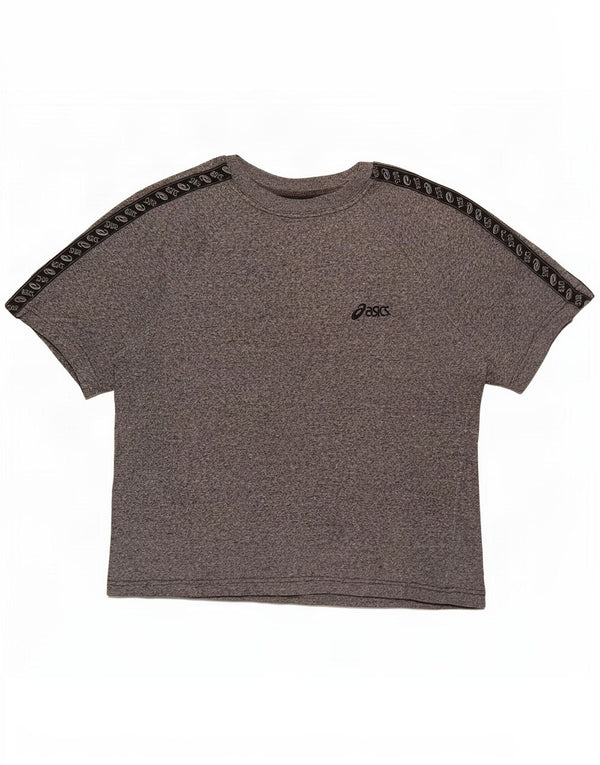 T-shirt grafica da uomo Asics in cotone mélange grigio medio