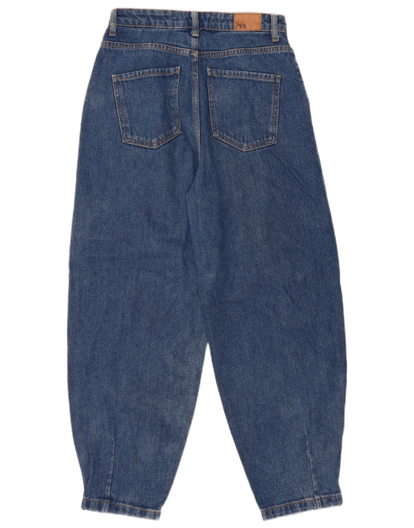 Jeans affusolati a vita alta da donna Zara EU 36 XS W26 L27 cotone blu