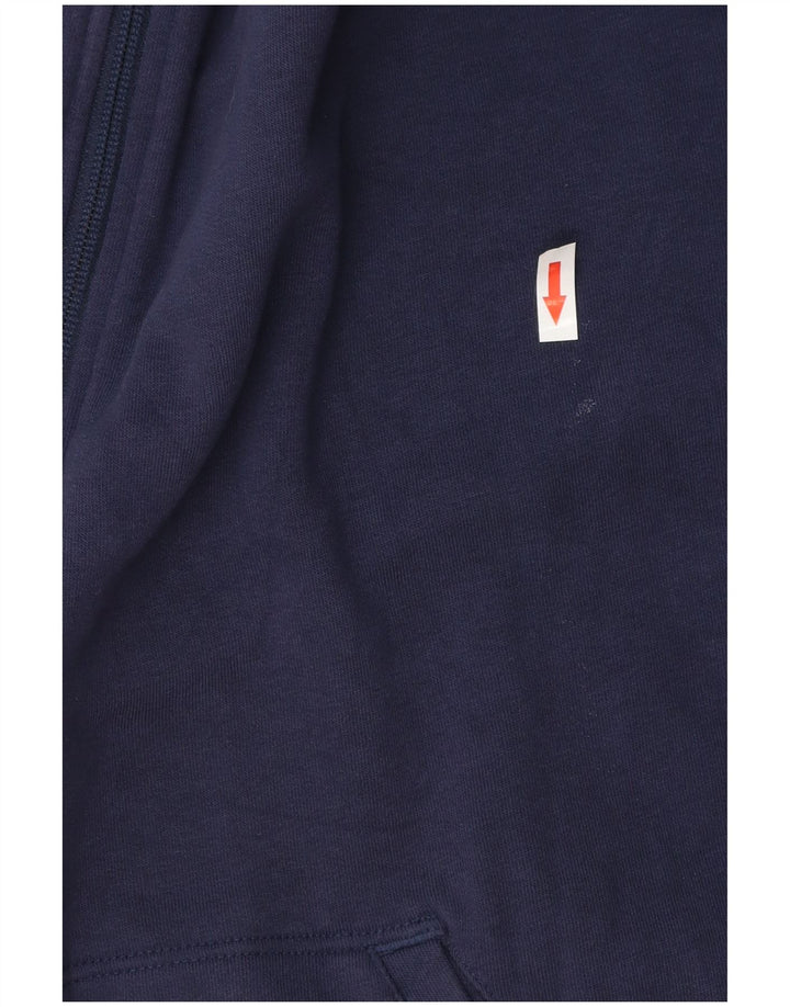Felpa con cappuccio e zip da uomo Puma in cotone blu navy medio