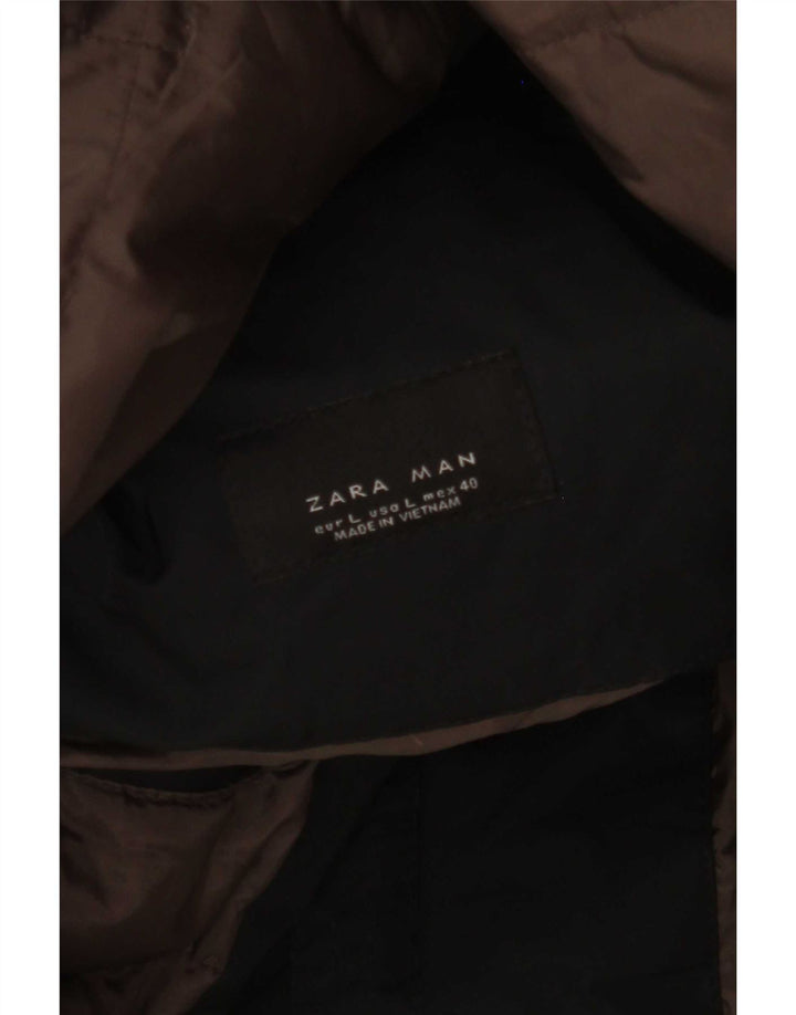 Cappotto imbottito da uomo Zara UK 40 grande nero