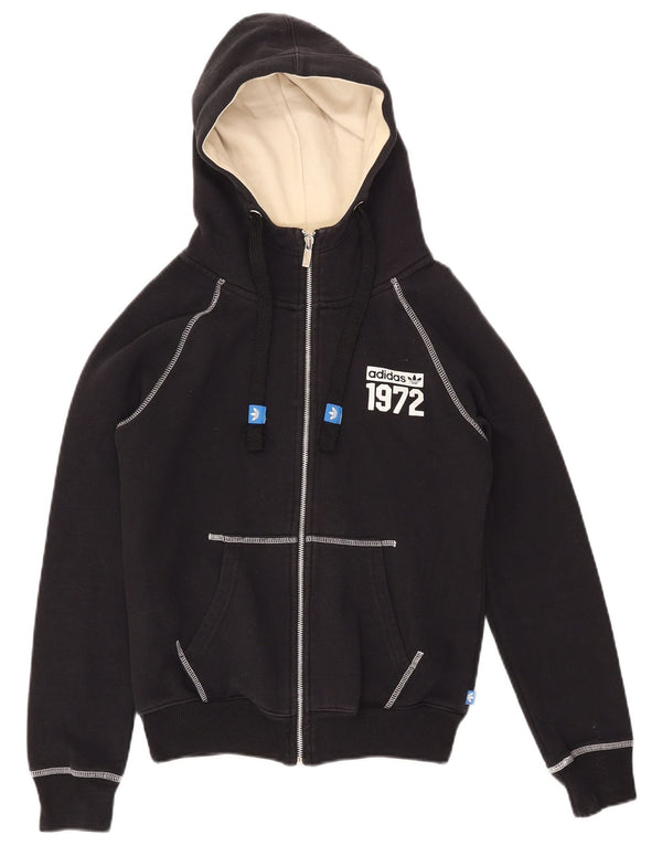 Felpa con cappuccio grafica da donna ADIDAS UK 10 piccola in cotone nero